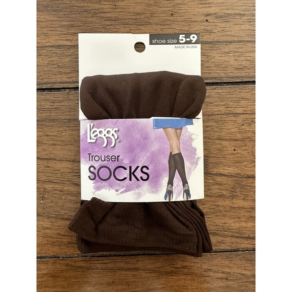 L'eggs Trouser Socks, Semi-Opaque, US Shoe size 5-9, 2x Black, 1x Brown - Picture 4 of 5